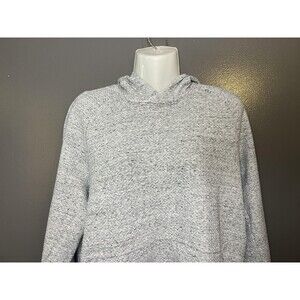 Lululemon Hoodie Womens Medium Gray Textured Fleece Pullover Reflective Pockets